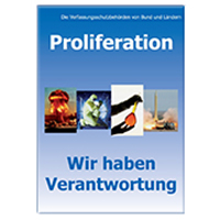 Titel der Broschüre "Proliferation" Titel der Broschüre "Proliferation"